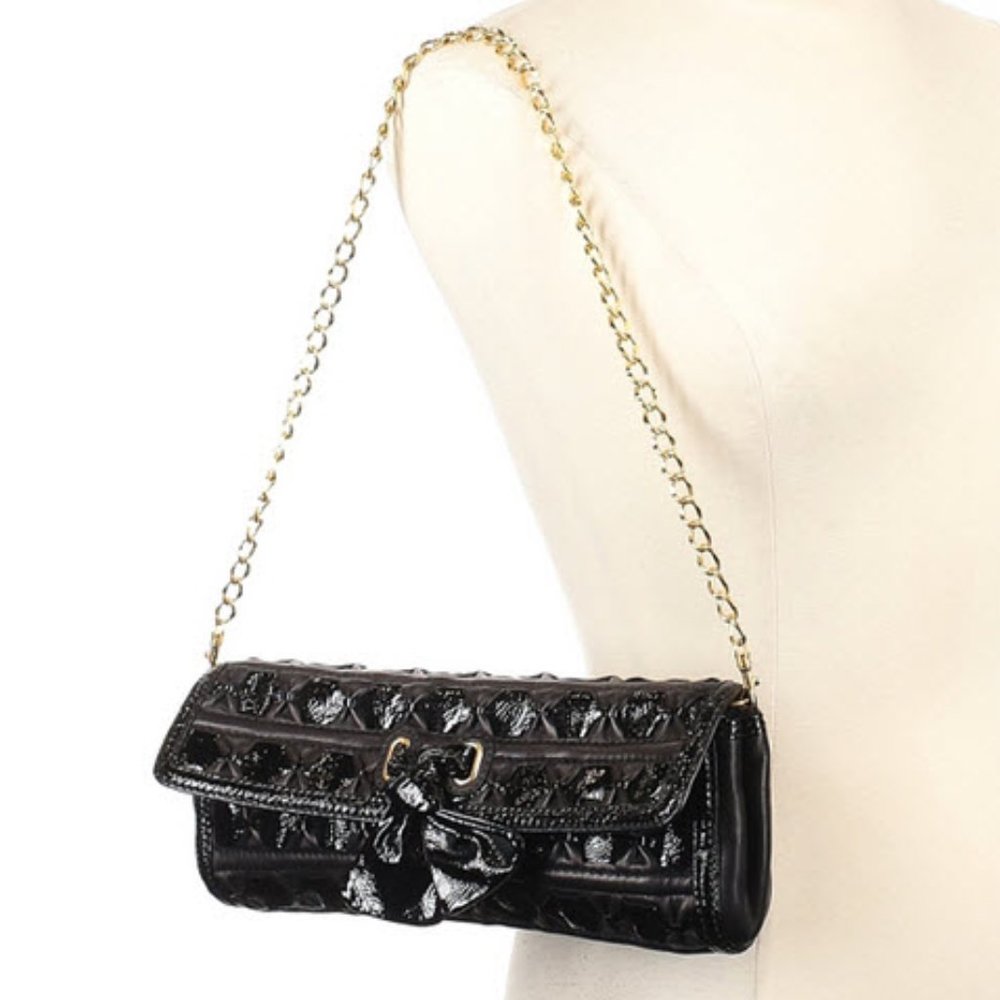 Isabella Fiore Black Clutch purse bag RARE - Picture 3 of 5